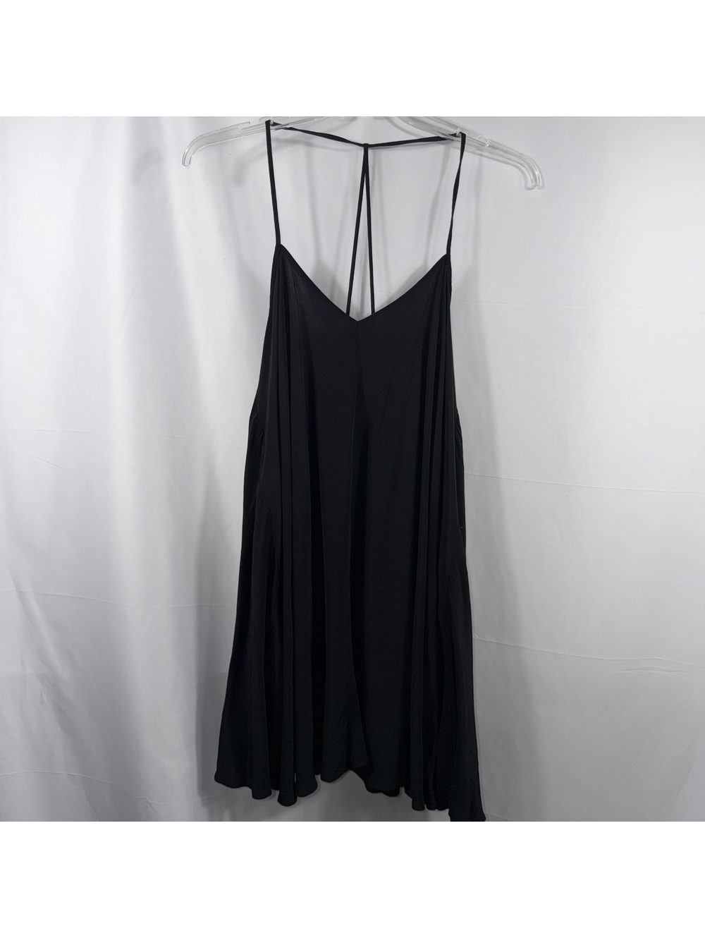 ASOS Black Strappy Swing Dress Size 8